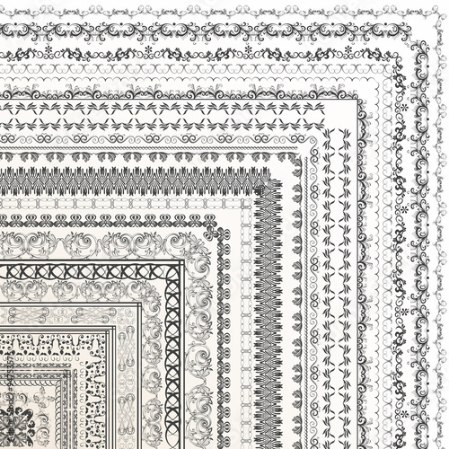 Decorative borders for your design. Calligraphic vector