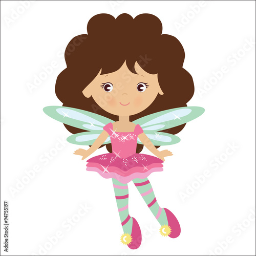 Cute garden fairy vector illustration
