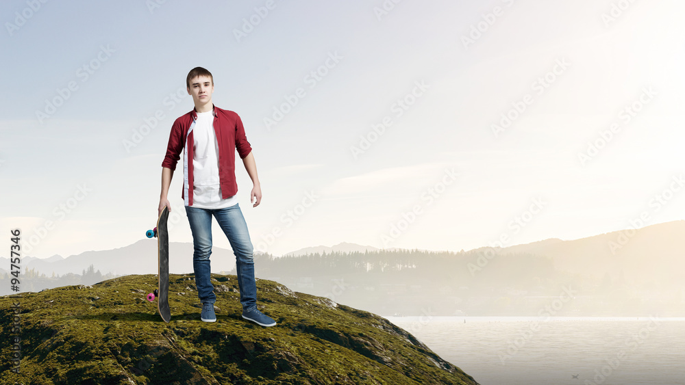 Obraz premium Guy on skateboard