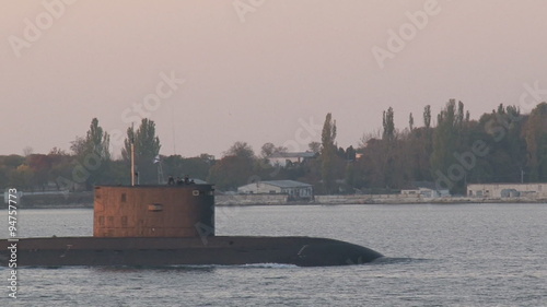 submarine returns to base