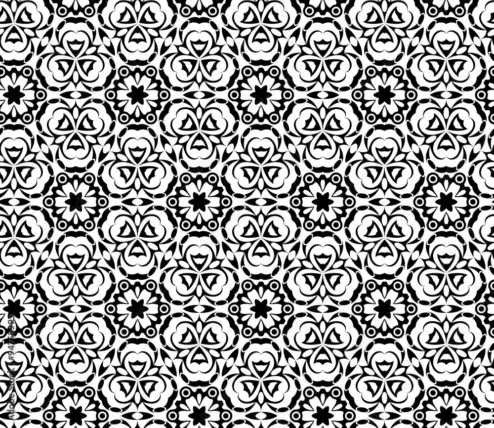 Geometric ornament. Seamless pattern. Isolated on white background. Stock vector image