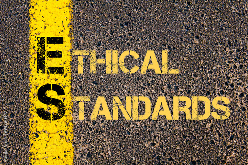 Business Acronym ES as ETHICAL STANDARDS