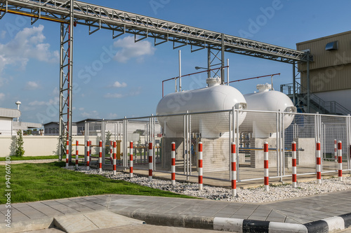 Steel Industrial gas tank for storage of LPG photo