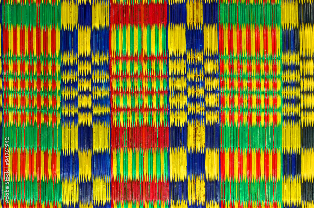 Thai mat style colorful pattern