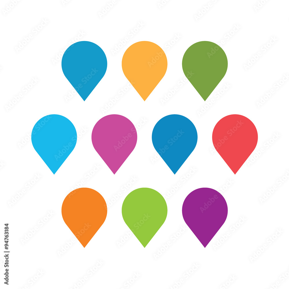 set of location map icon set of location map icon
