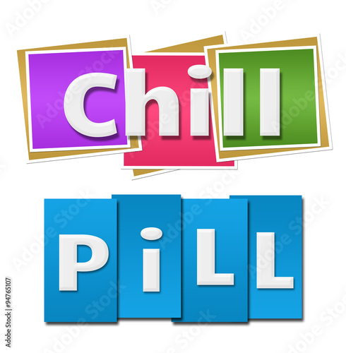 Chill Pill Colorful Squares Stripes 