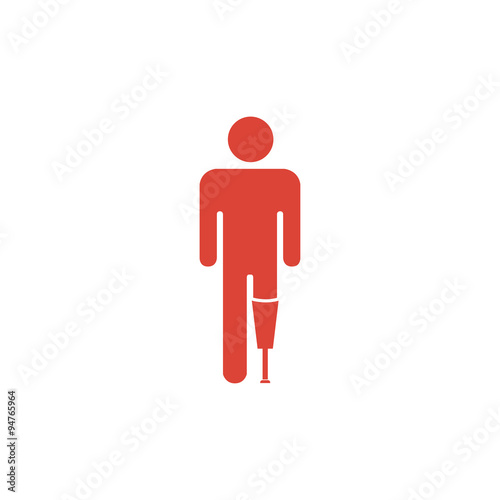 prosthesis icon. Flat design style.