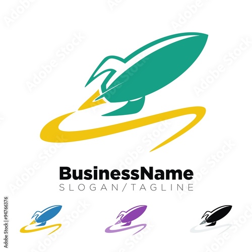 Rocket logo icon Vector