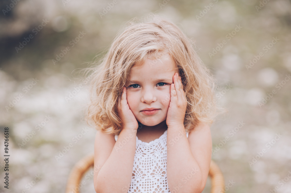 portrait of a beautiful young happy girl