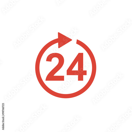 clock hours icon. Flat vector icon