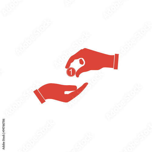  give alms Flat icon