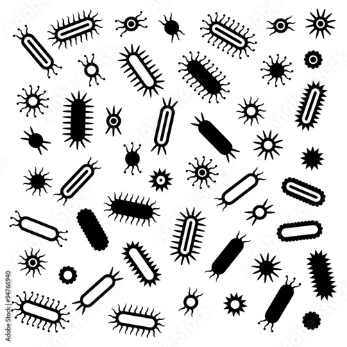 vector bacillus coccus bacteria virus symbols