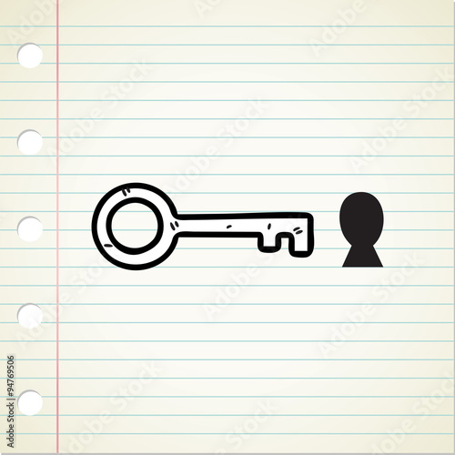 key and hole doodle