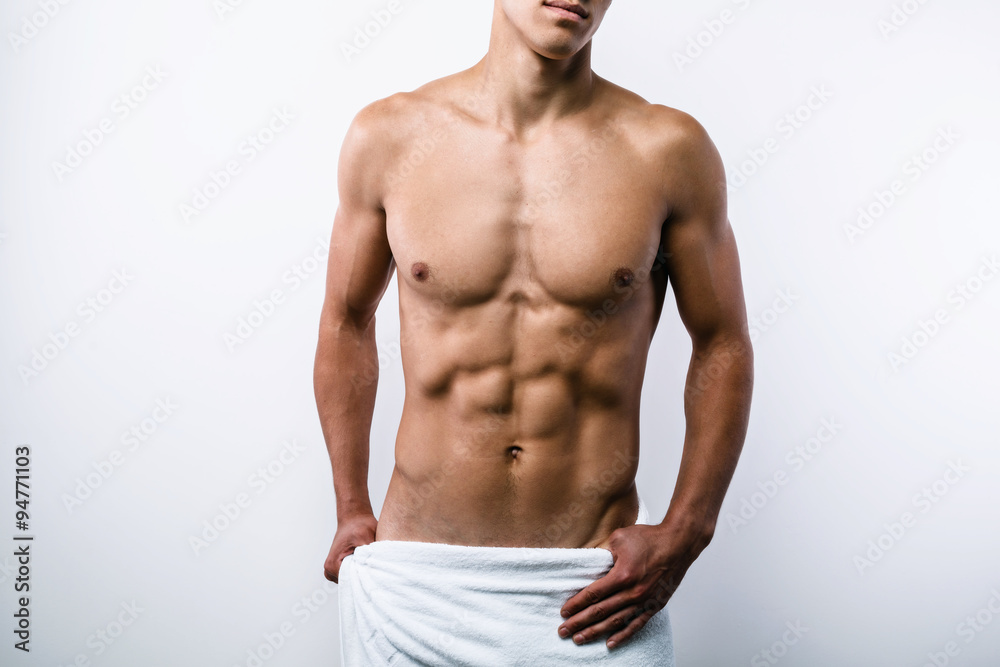 Concept for sexy sporty young man