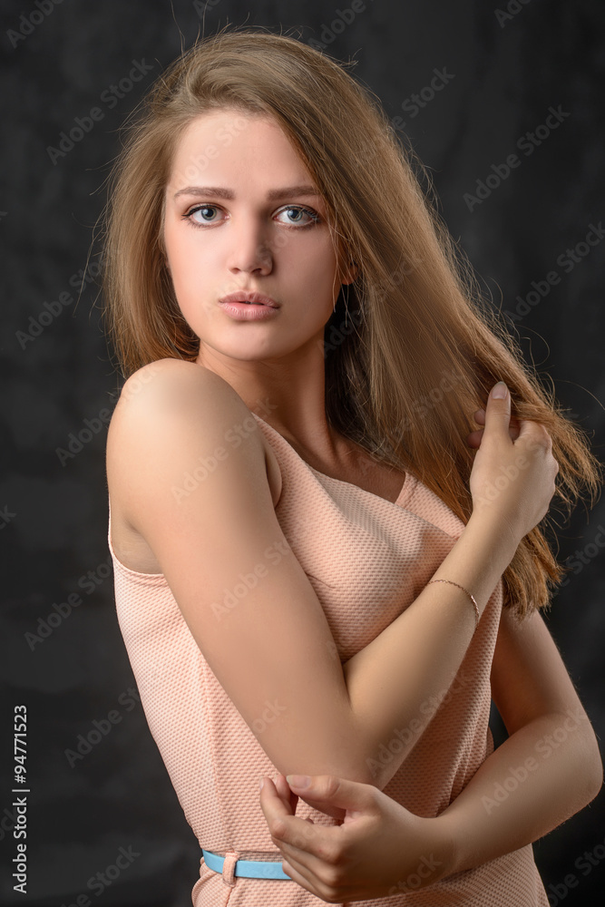 beautiful girl on a black background
beautiful girl on a black background