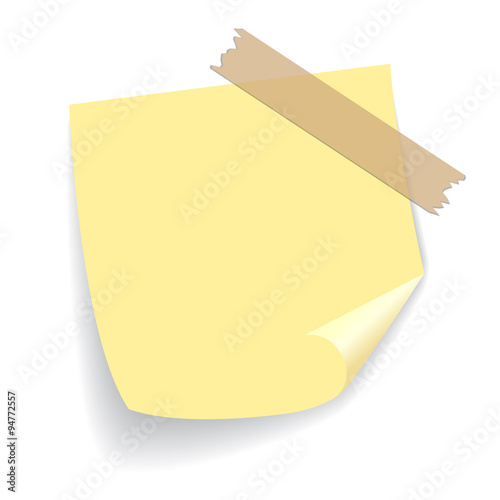Blank square post-it paper