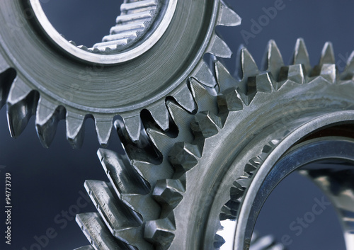 Billede på lærred Gear metal wheels