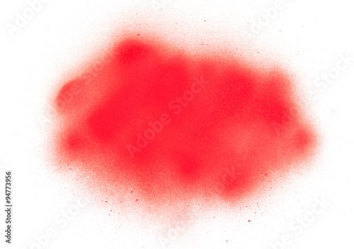 Spray red paint splatters