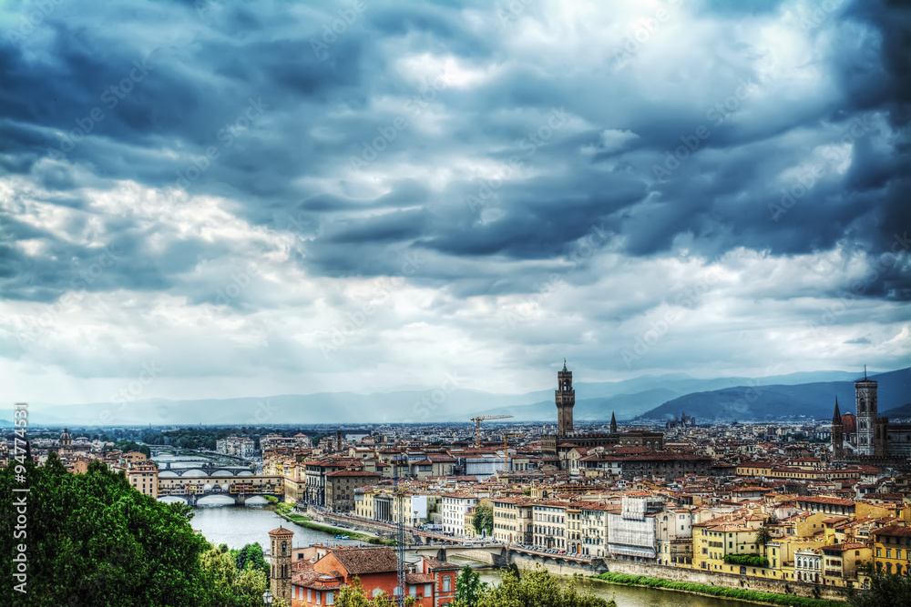 Florence on a cloudy day
