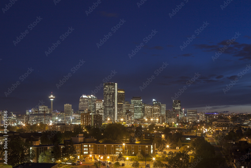 Evening panorama of Calgary