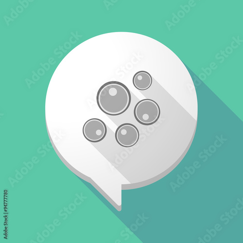 Long shadow comic balloon with oocytes