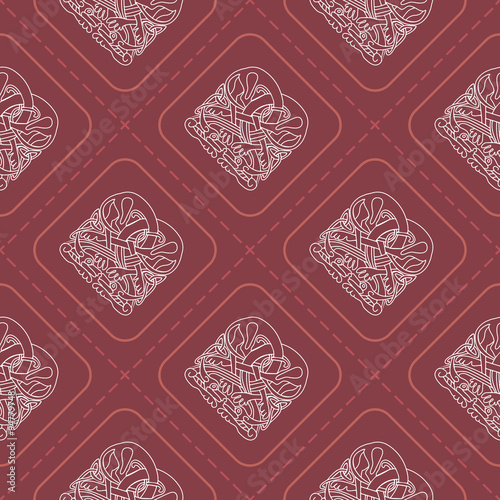 Seamless background with celtic art and ethnic ornaments for your design