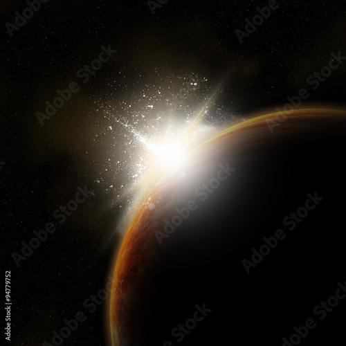 Fototapeta Naklejka Na Ścianę i Meble -  3D space background