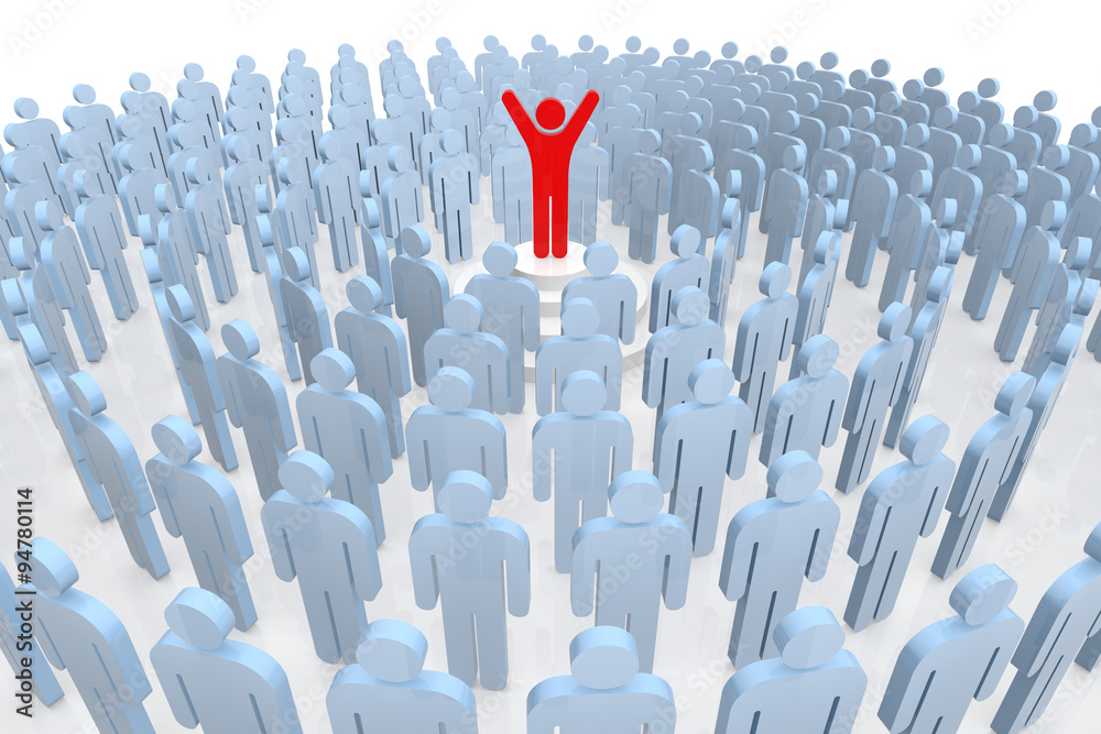 Fototapeta premium Feel The Success. Business People and Human Resources