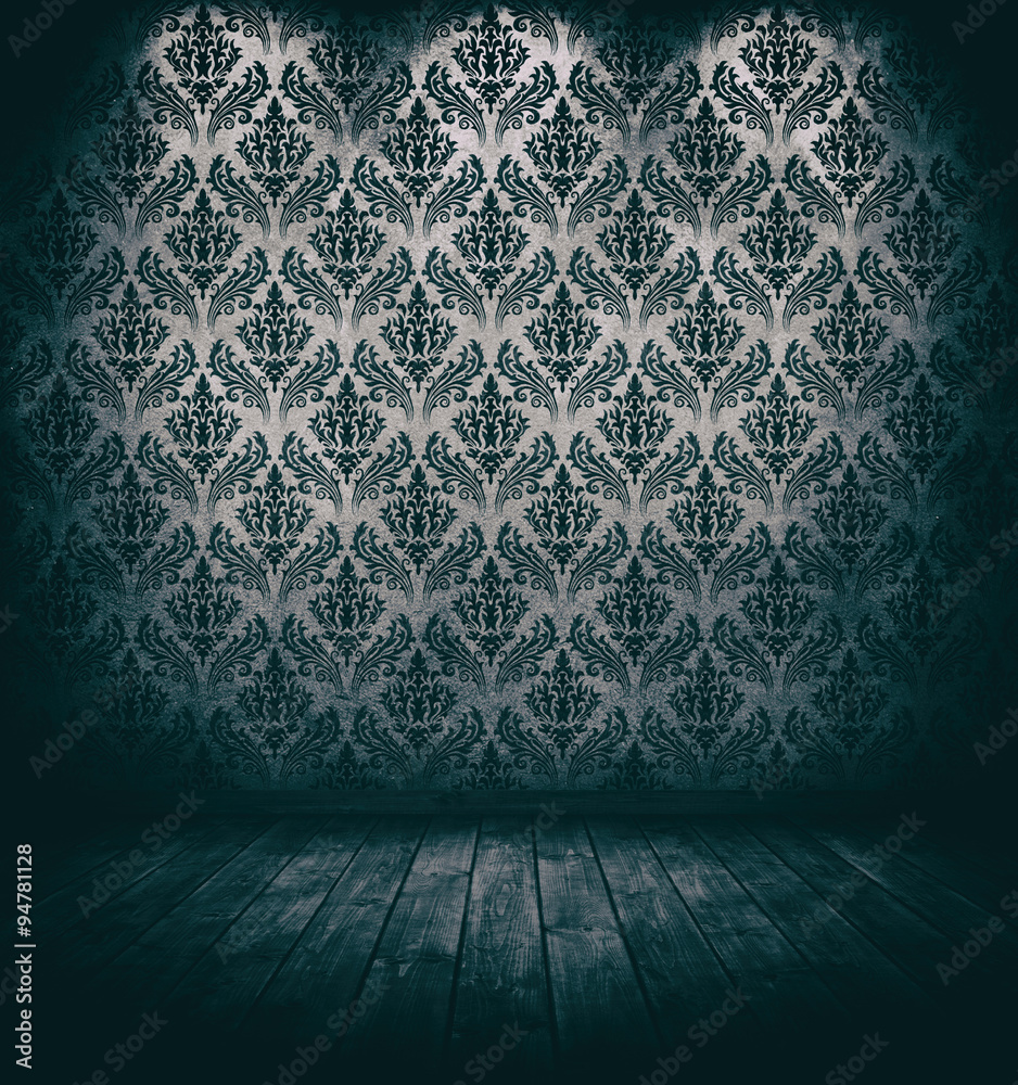 empty interior room with beautiful wallpaper. empty interior room with beautiful wallpaper.
