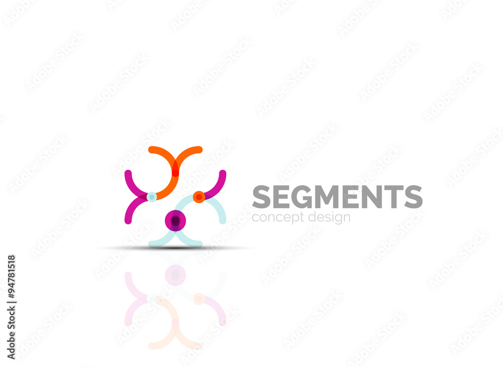 Obraz premium Vector outline minimal abstract geometric logo