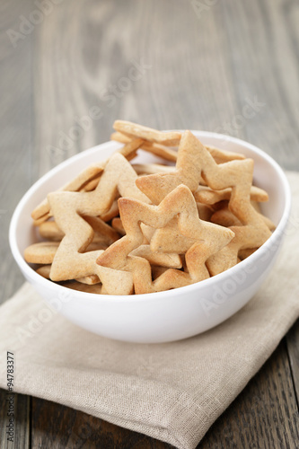 classic star cookies in white bowl