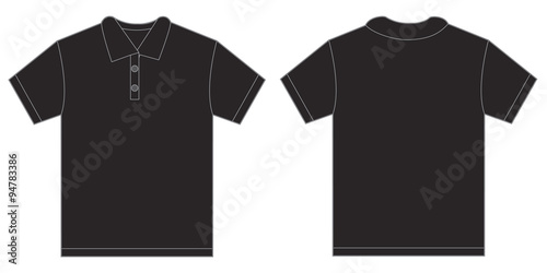 Black Polo Shirt Design Template For Men