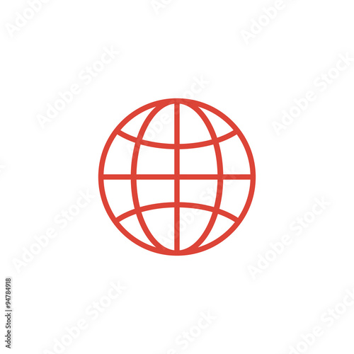 World Globe Icon, pictogram icon