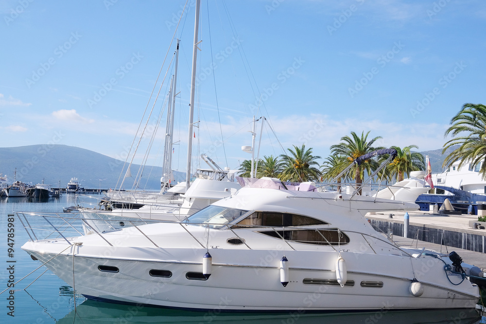 Fototapeta premium The image of an passenger motor boat