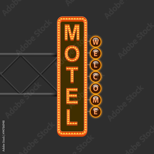 Street sign of the motel