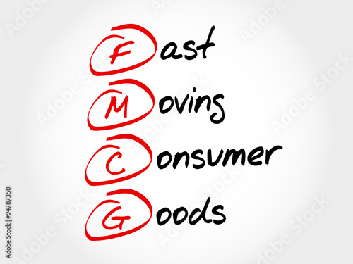 FMCG - Fast Moving Consumer Goods, acronym business concept