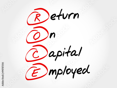 ROCE - Return On Capital Employed, acronym business concept