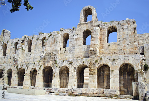 the theater of Herodes Atticus in Athens Greece