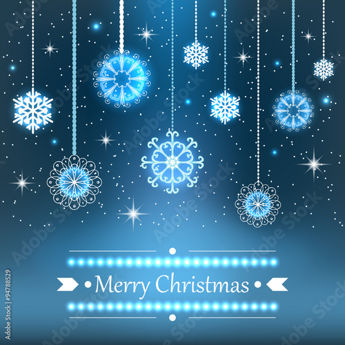 Christmas snowflakes background.