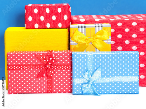 Multicolored gift boxes