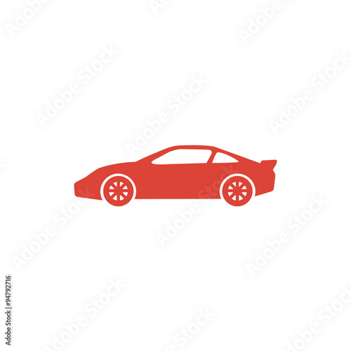 Car icon. Flat design style