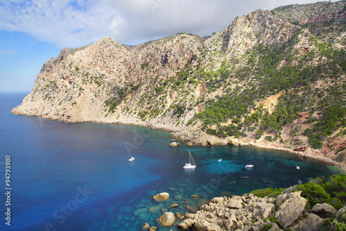 Picturesque sea landscape with bay. Mallorca, Spain