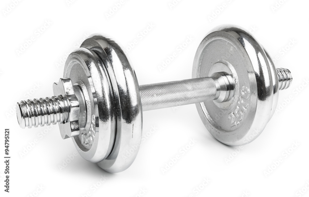 Steel Dumbbell Isolated on white Steel Dumbbell Isolated on white