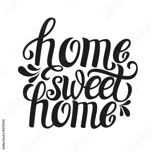 Naklejka na ścianę Plakat z napisem „Home Sweet Home”