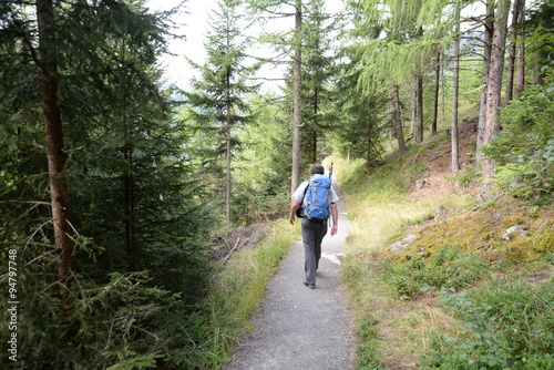 Bergwanderer bei Burgstein