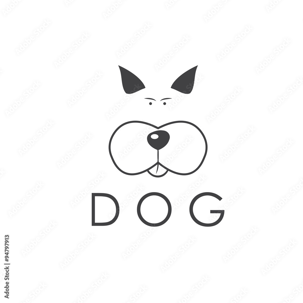 dog head icon vector dog head icon vector