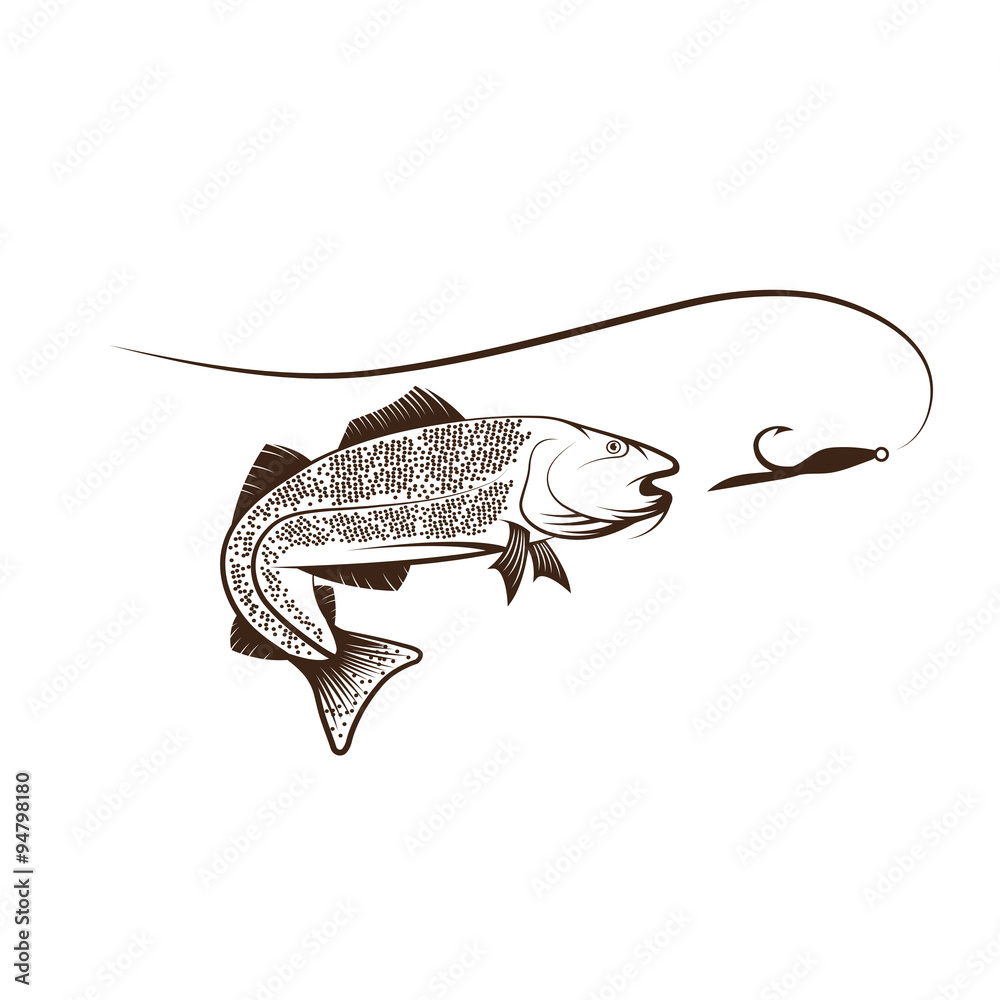 Obraz premium cod fish and lure