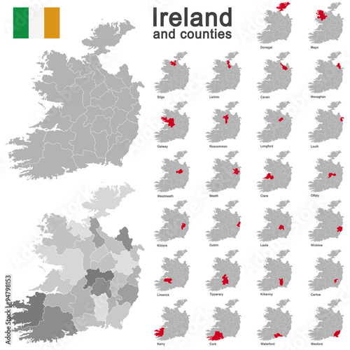 Ireland and counties photo