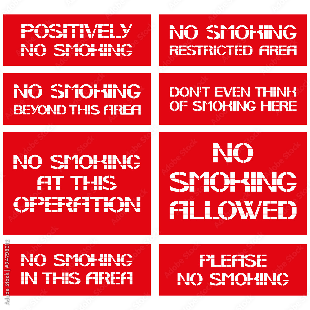 A set of posters against smoking.