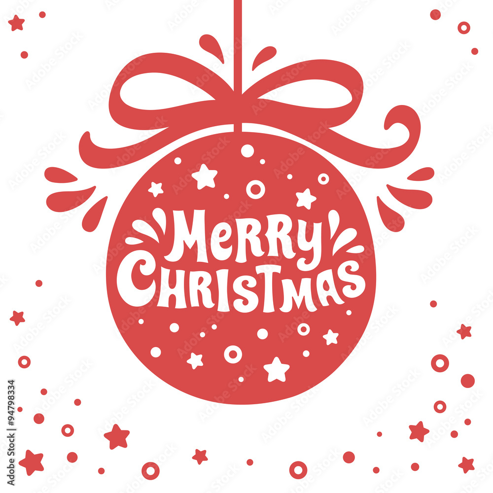 Fototapeta premium Merry Christmas card